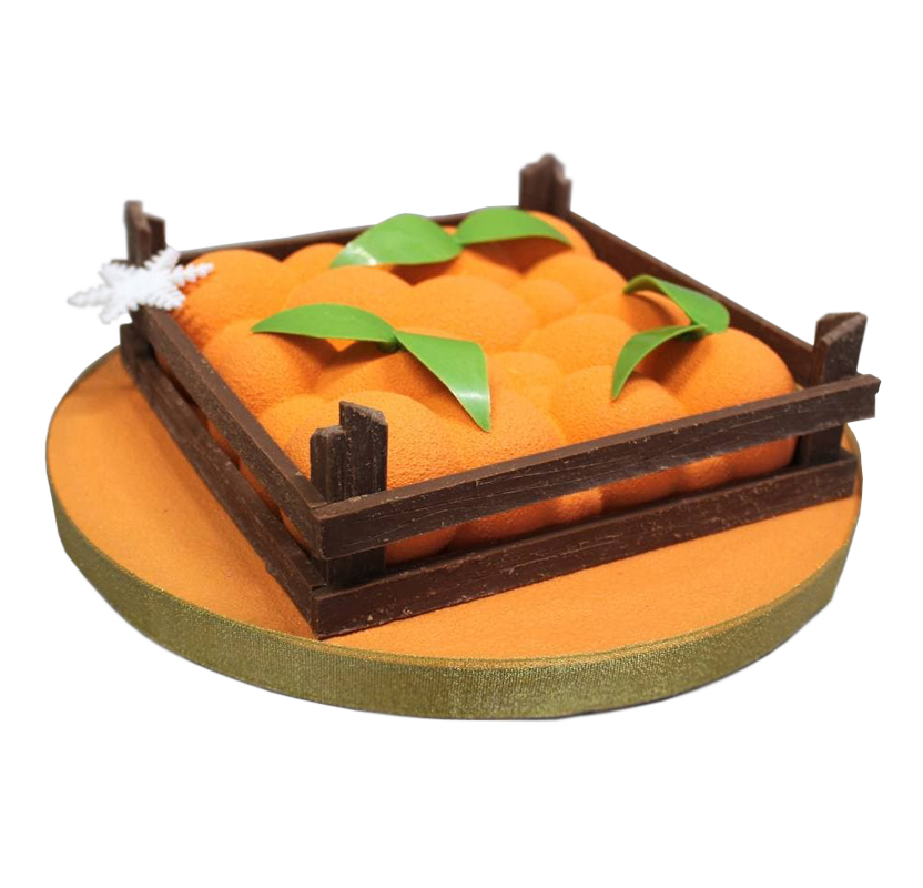 Торт "Ящик с мандаринами"